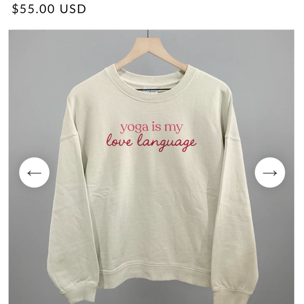 NWT Ivy + Cloth Yoga Sweatshirt-M